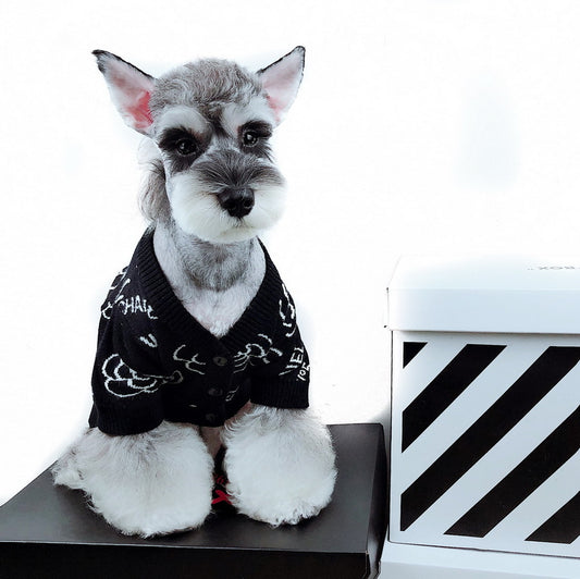Fashion Pet Monogram Cardigan Sweater | For Dogs and Cats