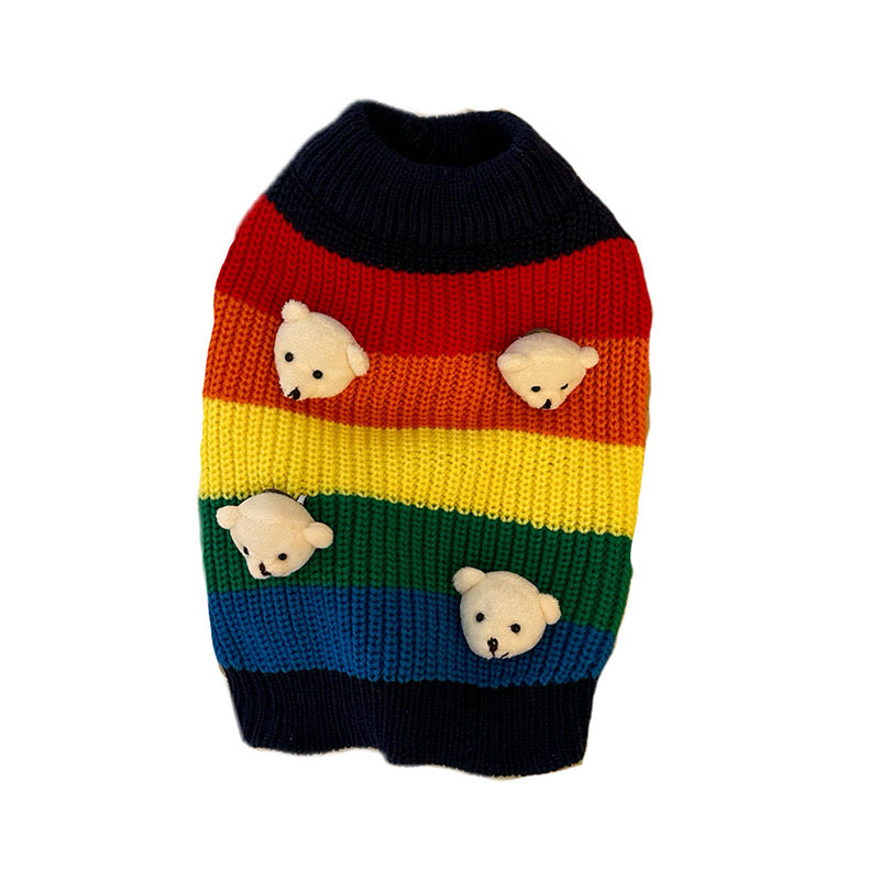 Cute Bear Rainbow Sweater
