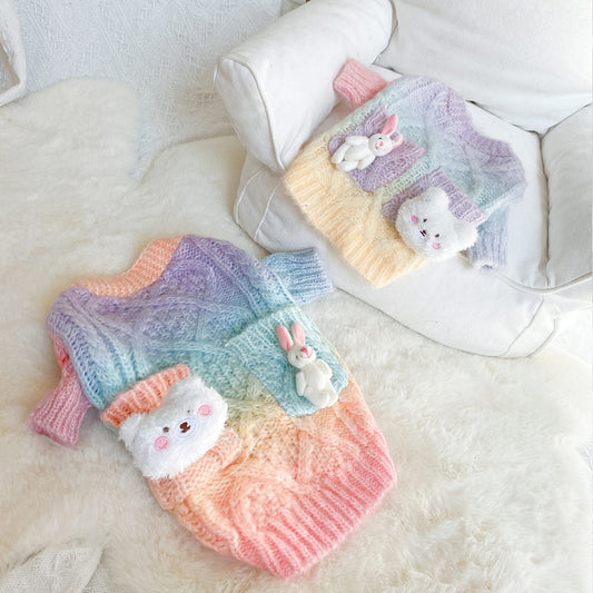 Rainbow Color Cute Sweater