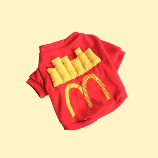 I'm Bringing Your Fries! M Fries Funny Pet Hoodie Top
