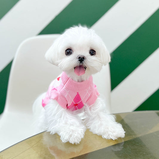 Check Sweater Vest | Available in Pink and Green