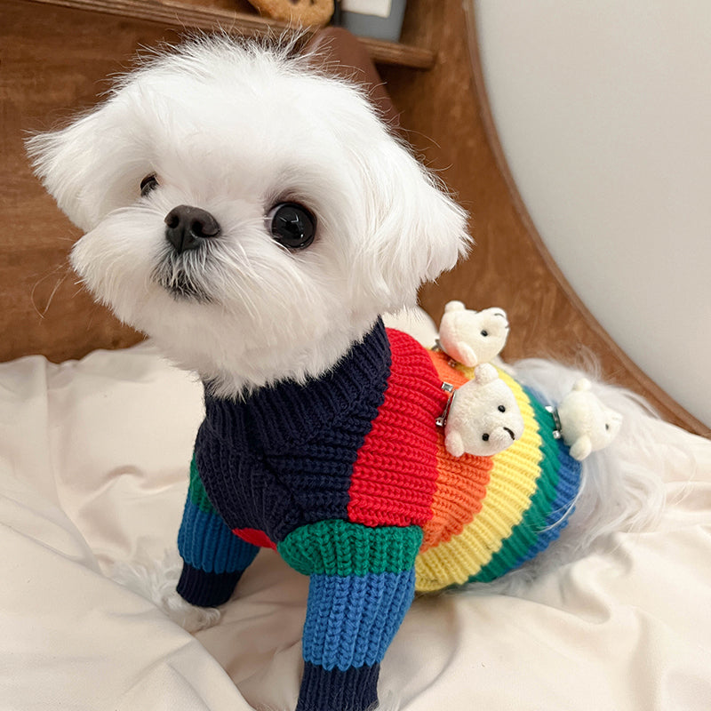 Cute Bear Rainbow Sweater