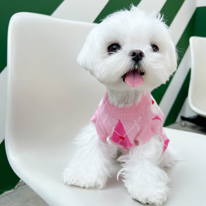 Check Sweater Vest | Available in Pink and Green