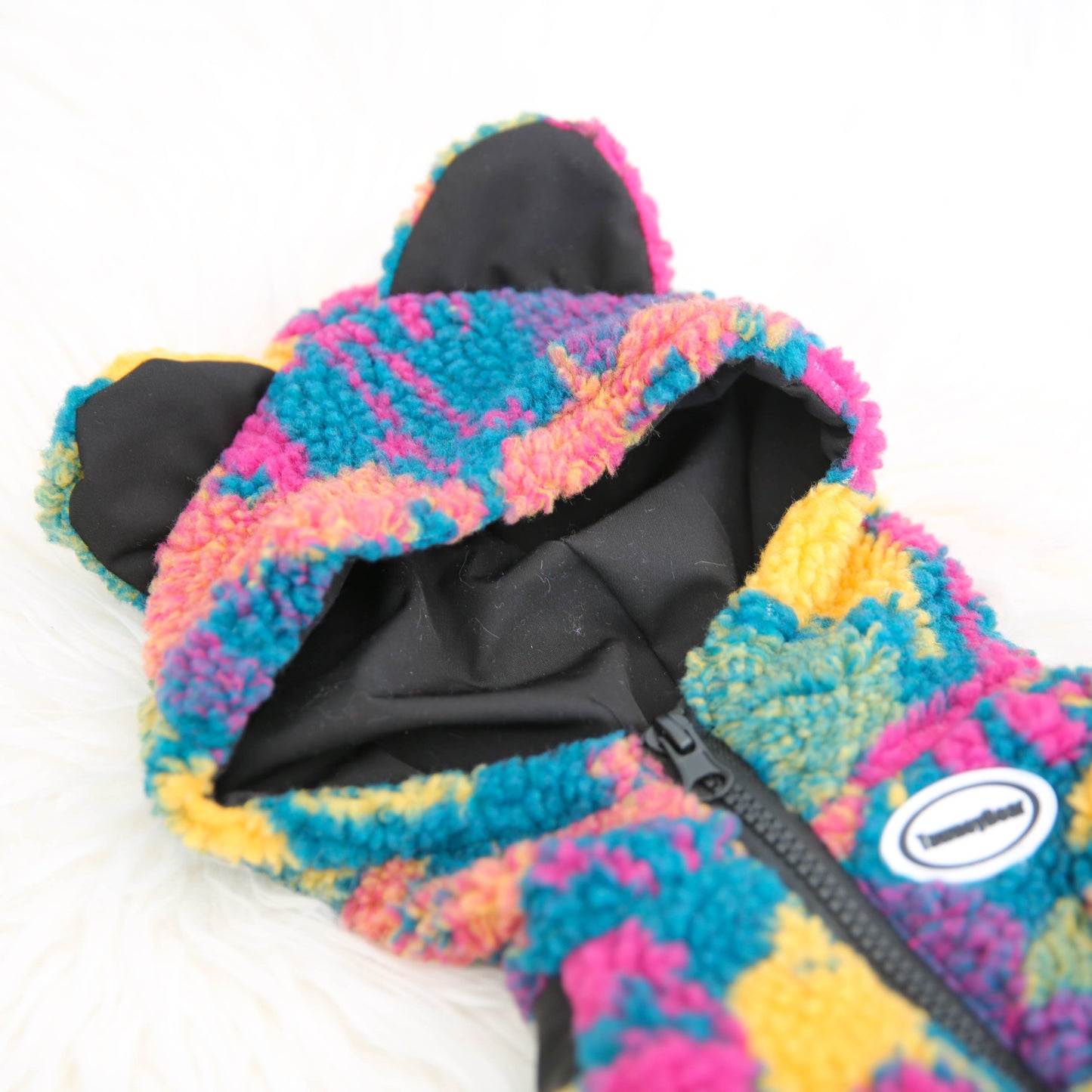 Colorful Camou Color-blocked Jacket with hood