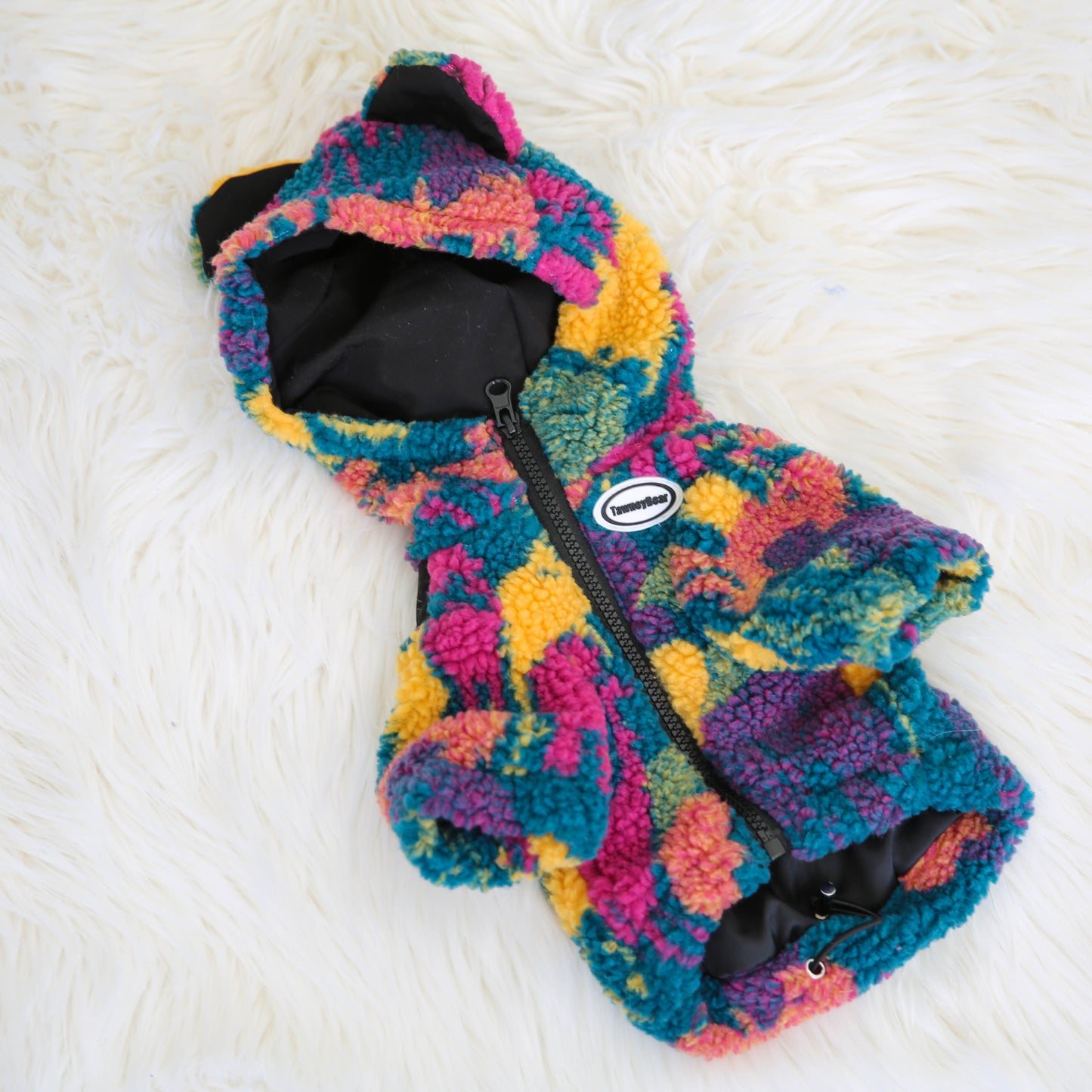 Colorful Camou Color-blocked Jacket with hood