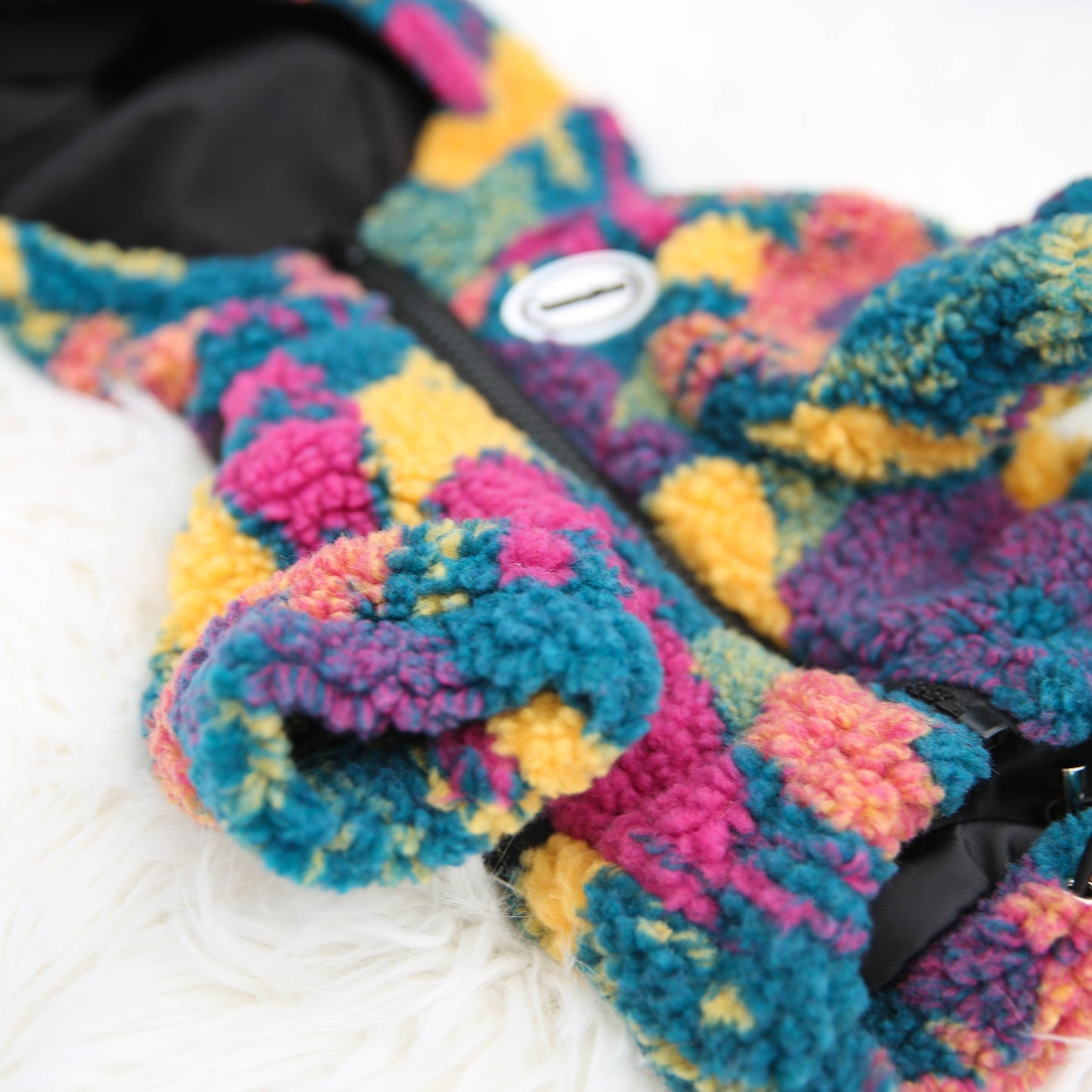 Colorful Camou Color-blocked Jacket with hood