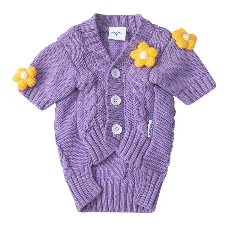 Soft Purple Floral Sweater