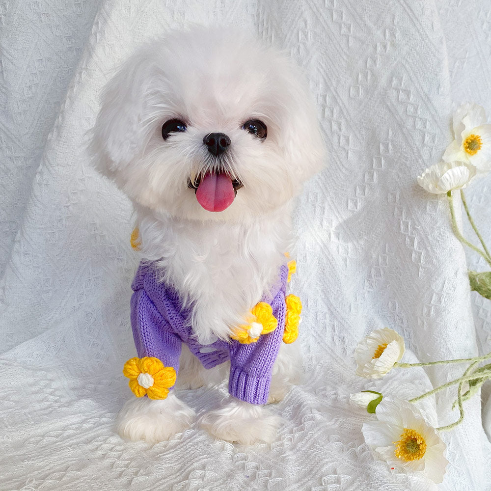 Soft Purple Floral Sweater