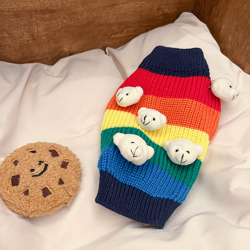 Cute Bear Rainbow Sweater