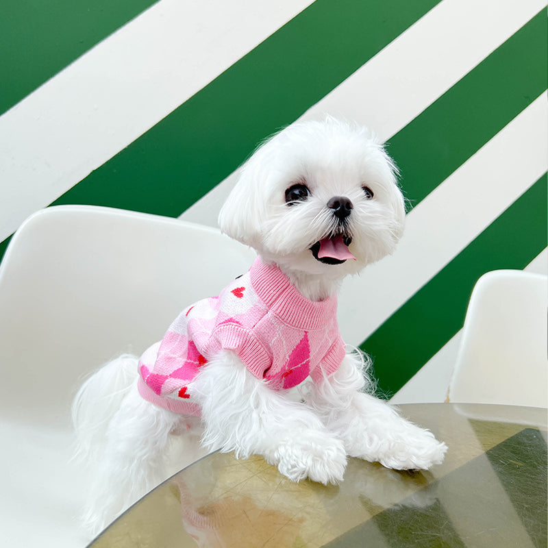 Check Sweater Vest | Available in Pink and Green