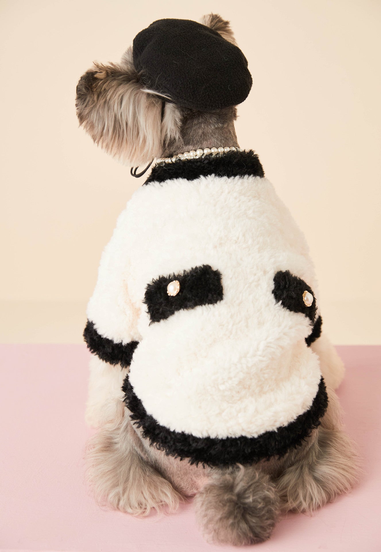 Black and White Fluffy Jacket