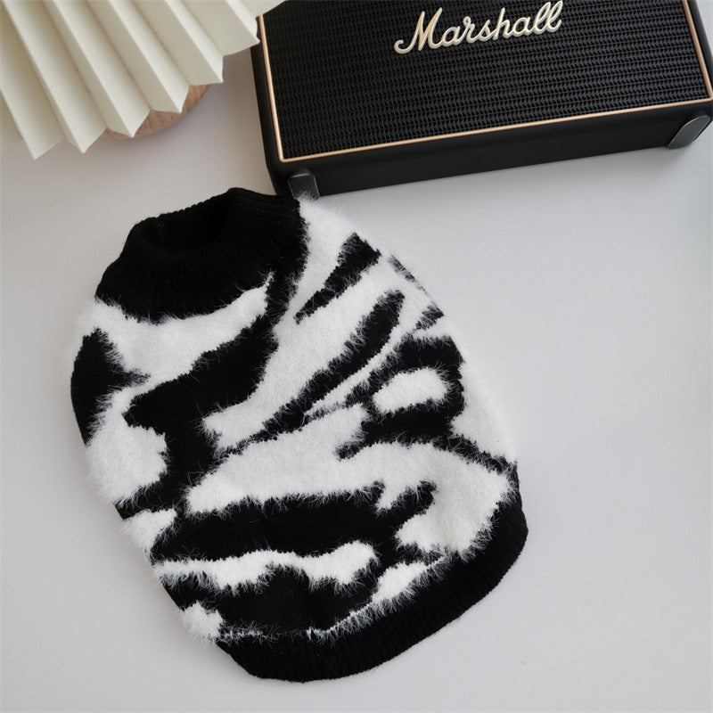 Fluffy Zebra Sweater