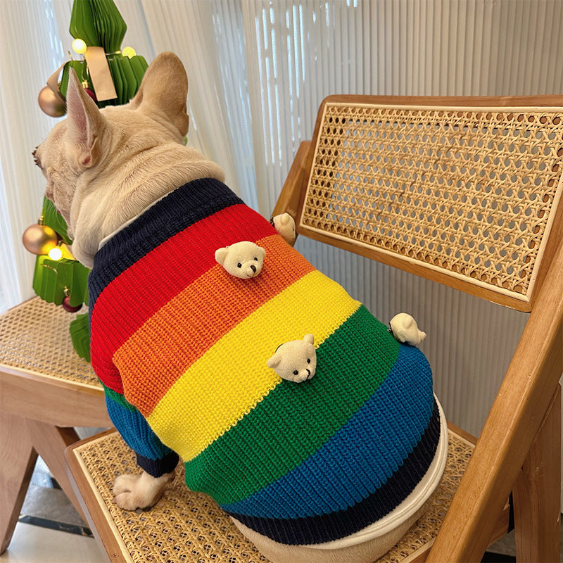 Rainbow Bear Pet Sweater