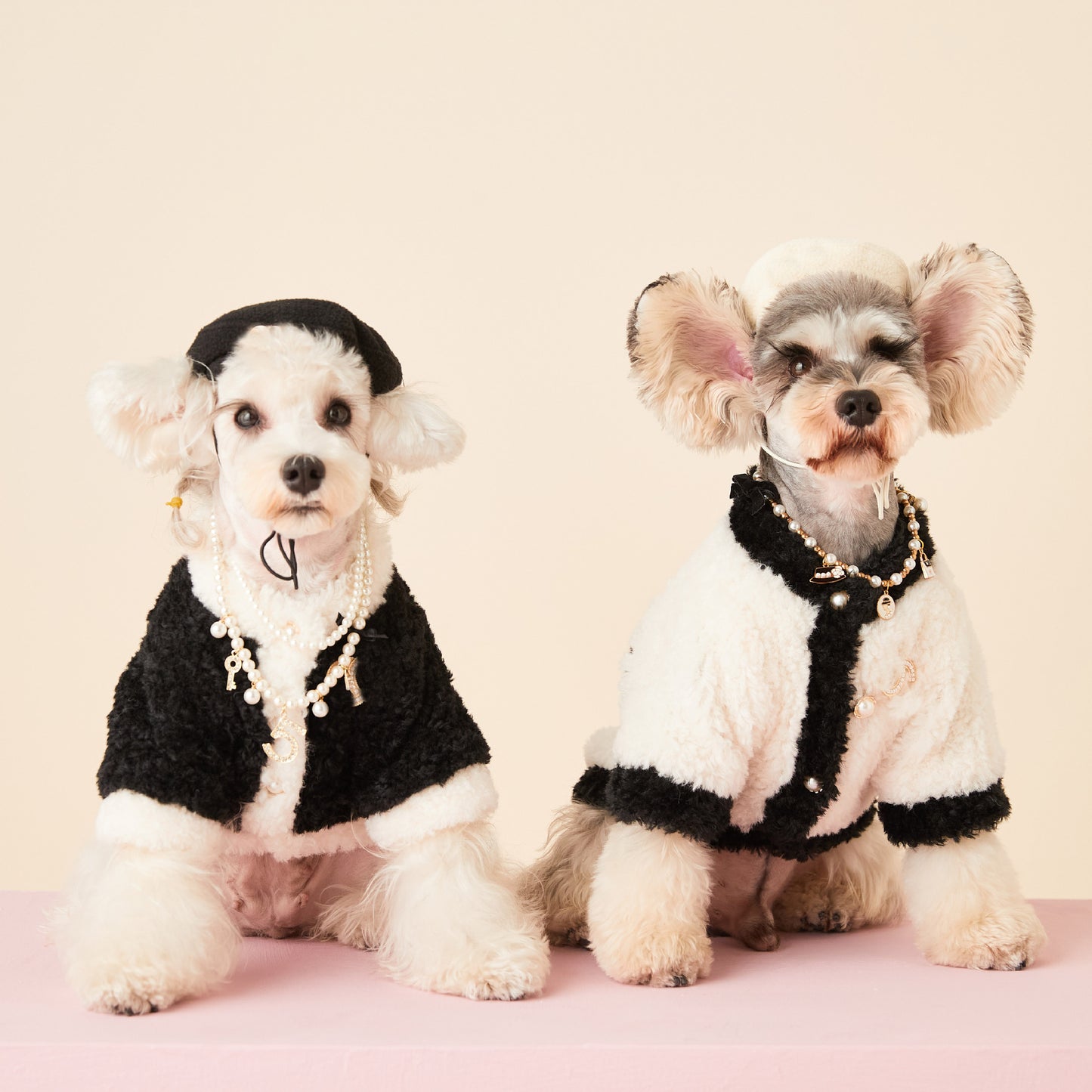 Black and White Fluffy Jacket