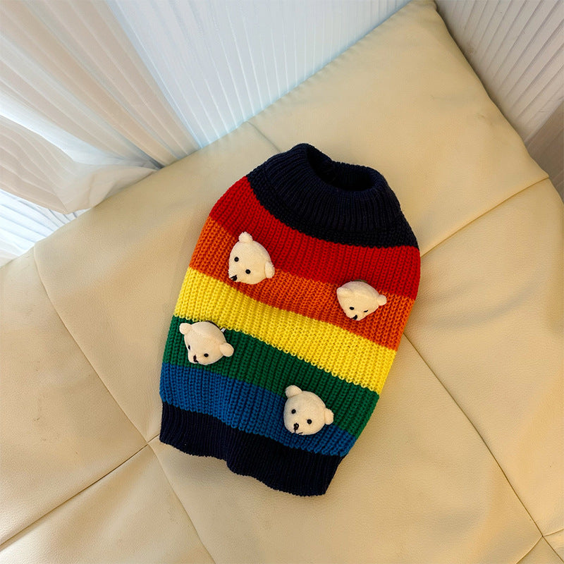 Rainbow Bear Pet Sweater