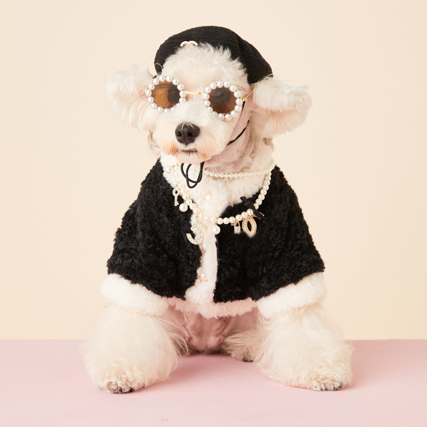 Black and White Fluffy Jacket