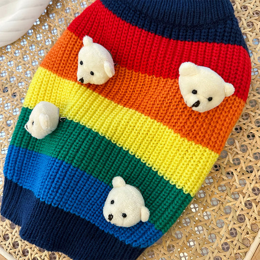 Rainbow Bear Pet Sweater