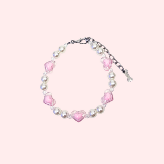 Pink Heart Pet Necklace | For Cats and Dogs