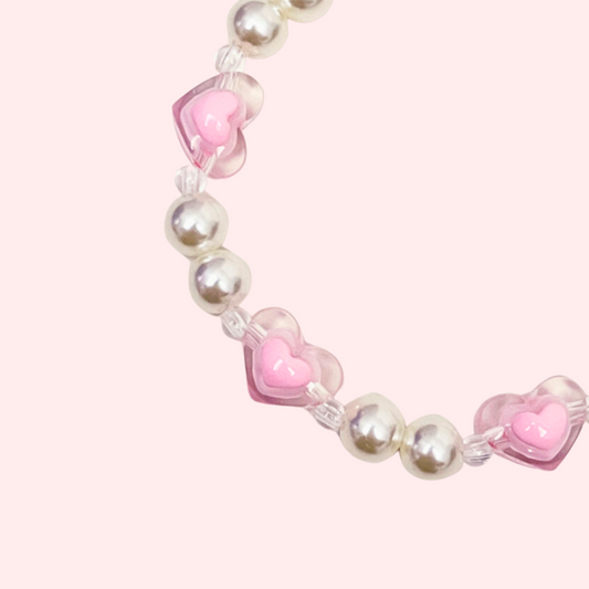 Pink Heart Pet Necklace | For Cats and Dogs