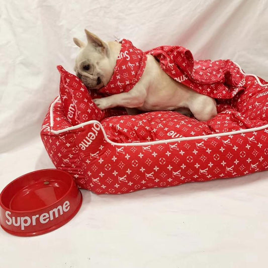 Bright Red Fashion Pet Bed