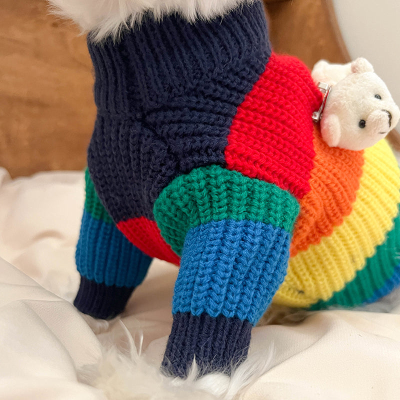 Cute Bear Rainbow Sweater