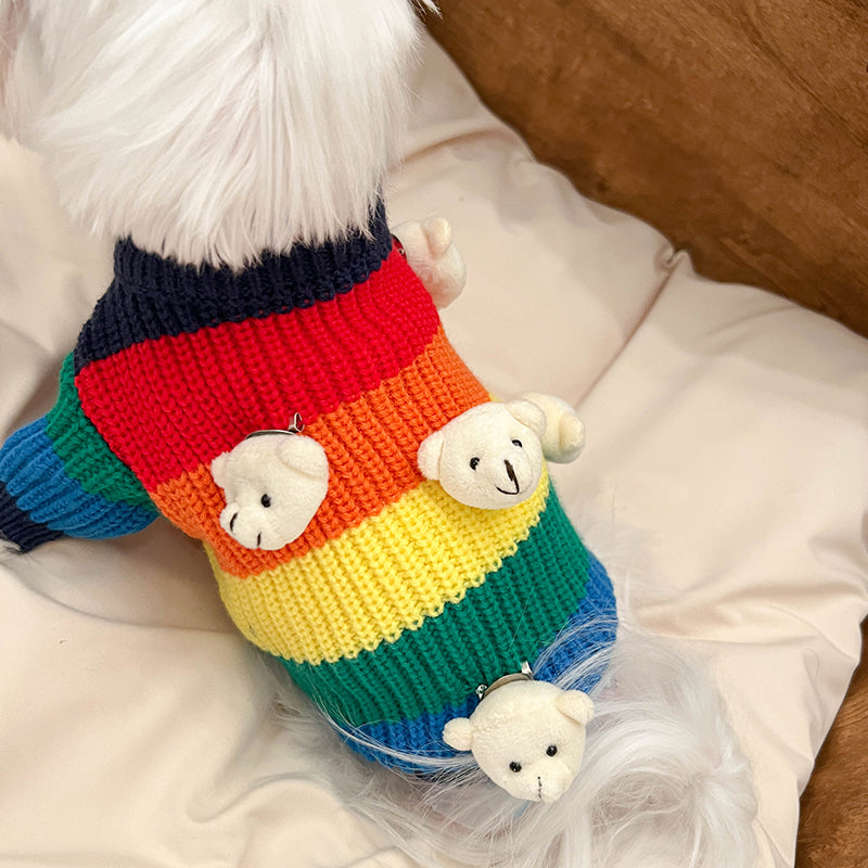 Cute Bear Rainbow Sweater