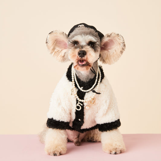 Black and White Fluffy Jacket